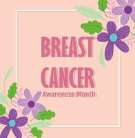 breast cancer awareness month flyer vector