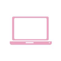 laptop computer gadget technology digital icon vector