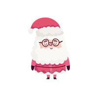 merry christmas cute santa claus decoration celebration icon vector