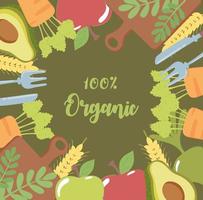 food organic and fresh vector