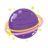 space planet astronomy adventure cosmos cartoon flat style vector