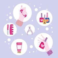 manicure accessories equipment vector