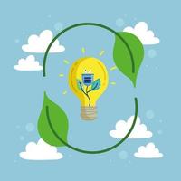 green ecology and save energy vector