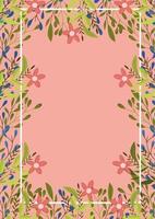 spring frame with flowers vector