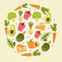 vegetables nutrition food vector