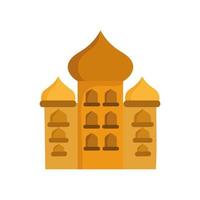 cartoon arabian castle icon isolated design vector