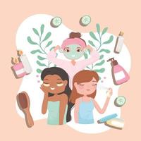 home beauty girls vector