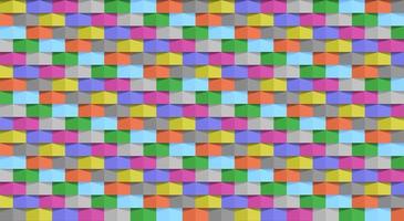 Abstract vector background with multicolor bricks, imitation of masonry