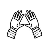 hands showing palm vector