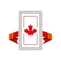 canadian banner ribbon vector