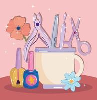 manicure accessories kit vector