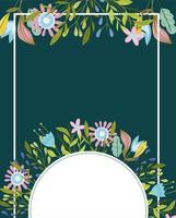 flowers geometric banner vector