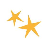 golden stars decoration cartoon icon isolated design vector