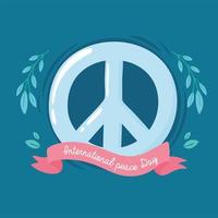 international peace day symbol vector