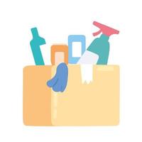 box with clean tools vector