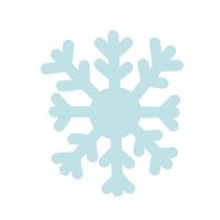 icono de dibujos animados de decoración de copo de nieve de invierno fondo blanco vector