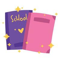 back to school books learn and read lesson design vector