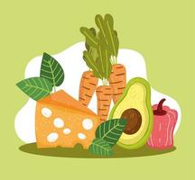 healthy food fresh vector