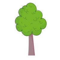 árbol verde planta dibujos animados icono diseño estilo plano vector