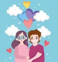 love couple together vector