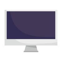 computer monitor device technology cartoon flat isolated style vector