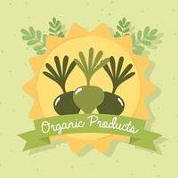 cartel de productos orgánicos vector