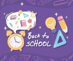 back to school card vector