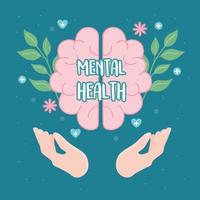 mental health brain vector