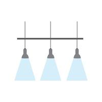 hanging lamps light decoration cartoon flat isolated style vector