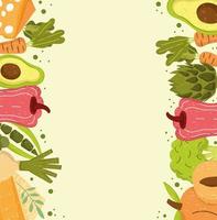 vegetables organic food vector