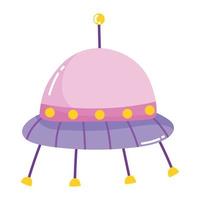 space ufo adventure exploration galaxy cartoon icon vector