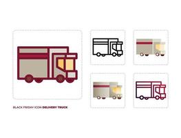 Black Friday Icon Delivery Truck vector