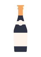 elegant wine bottle vector
