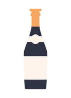 elegant wine bottle vector