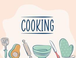 cooking items design vector