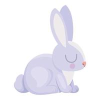 pretty purple rabbit vector