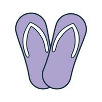 purple flip flops design vector