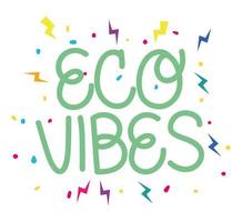 eco vibes label vector