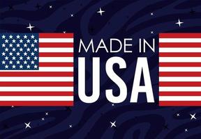 cartel de made in usa vector