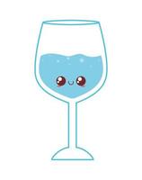 kawaii water cup vector