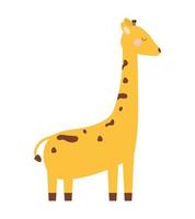 pretty giraffe icon vector