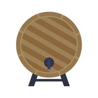 wooden barrel design vector