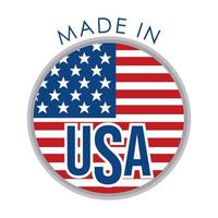 made in usa emblem vector