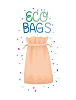 eco bags label vector