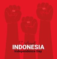 ilustración de la independencia de indonesia vector