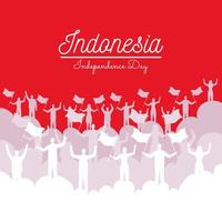 diseño de la independencia de indonesia vector