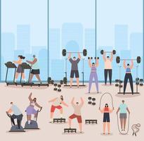 people doing exercise vector