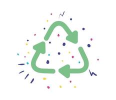 green recycling symbol vector