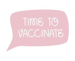 lettering of vaccinate vector