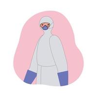 doctor en ppe vector